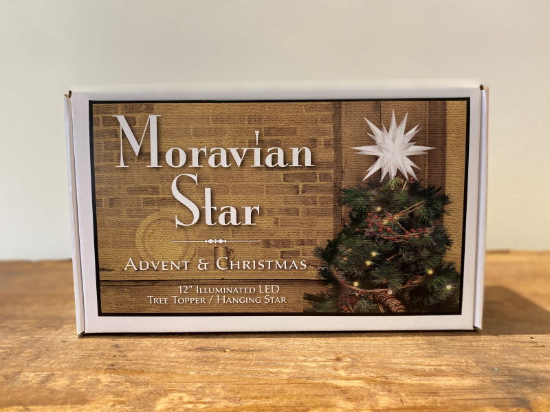 12 inch White LED Lighted Moravian Star Christmas Decoration