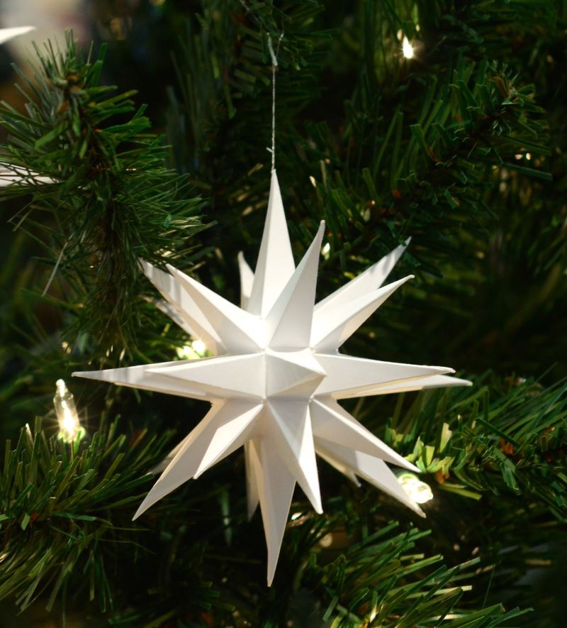 Green Moravian Star Ornament - sale