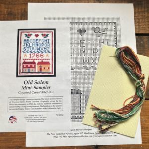 Old Salem Mini Sampler Counted Cross Stitch Kit