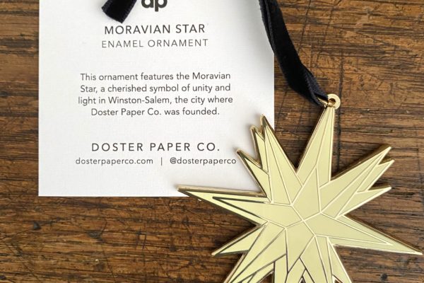 Moravian Star Enamel Ornament